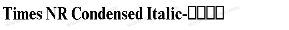 Times NR Condensed Italic字体转换